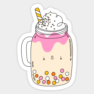 Sweet bubble cocktail character Sticker